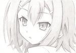  bad_id bad_pixiv_id baka_to_test_to_shoukanjuu hair_ornament hairclip highres kinoshita_hideyoshi kinta_(distortion) male_focus monochrome open_mouth solo traditional_media 