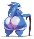  2019 alien big_butt butt cane old puwa simple_background skoon_(character) sssonic2 tendrils thick_thighs white_background wrinkles 