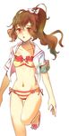  bad_id bad_pixiv_id bikini brown_hair chuong genderswap genderswap_(mtf) inazuma_eleven_(series) inazuma_eleven_go long_hair shindou_takuto side-tie_bikini side_ponytail solo swimsuit 