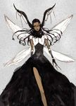  7_veil bleach chain chains dark_skin dress hug lawine tousen_kaname wings 