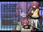  :3 ^_^ chibi closed_eyes dual_persona open_mouth pink_eyes pink_hair pixiv_dream_eaters scarf short_hair skirt stats sweater translation_request yanagi_(nurikoboshi) zoom_layer 