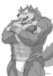  2018 abs anthro biceps canine clothing fur gawein-dragon male mammal muscular muscular_male pecs solo wolf 