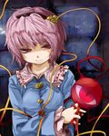  blush breasts eyeball hairband heart komeiji_satori medium_breasts pink_hair red_eyes short_hair solo third_eye touhou upper_body yamu_(yamuyama_web) 