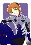  bad_id bad_pixiv_id black_eyes cosplay earrings fate/stay_night fate/zero fate_(series) highres ishida_akira_(seiyuu) jewelry kiyotaka_(xxxsg) male_focus nagisa_kaworu nagisa_kaworu_(cosplay) neon_genesis_evangelion orange_hair plugsuit seiyuu_connection solo uryuu_ryuunosuke 