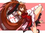  brown_hair chinese_clothes guilty_gear kuradoberi_jam long_hair red_eyes solo sukuna_(artist) 