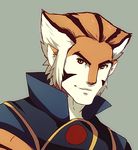  anthro cat face furry lowres male male_focus meryl_santos orange_eyes pixiv_manga_sample smile thundercats tiger tygra 