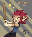  anthro cat lion-o mzelda play red_hair sword thundercats weapon 