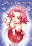  breasts christmas cleavage dress hair_ornament izayoi_aki jewelry necklace red_hair smile yellow_eyes yu-gi-oh! yugioh_5d&#039;s yugioh_5d's yuu-gi-ou_5d's 