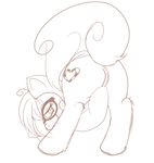  3 ass_up butt cutie_mark equine eyewear female feral friendship_is_magic glasses hair horse mammal monochrome my_little_pony pony presenting presenting_hindquarters pussy solo twist_(mlp) 