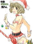  akizuki_ryou bow bowtie christmas hat idolmaster idolmaster_dearly_stars santa_hat trap vibrator 