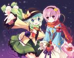  bow eyeball gift gloves green_eyes green_hair hairband hat heart kaenbyou_rin kaenbyou_rin_(cat) komeiji_koishi komeiji_satori lilith_(lilithchan) multiple_girls open_mouth pink_eyes pink_hair reiuji_utsuho reiuji_utsuho_(bird) ribbon scarf skirt smile third_eye touhou 