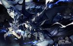  armor claws dragon_wings flying gauntlets greaves lightning monster_hunter monster_hunter_portable_3rd personification rathalos silver_rathalos starshadowmagician tail wings 