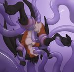  anal anal_penetration balls bound canine cum cum_in_tentacles dragon forced fox freckles_(artist) hair horn male mammal nude paws penetration penis penis_milking rape sex solo spreading tentacle_fellatio tentacles wings 