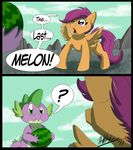  ? comic cub dialog dialogue dragon equine female feral friendship_is_magic horse ice_age male mammal melon my_little_pony pegasus pony scalie scootaloo_(mlp) spike_(mlp) text wings xashleymx young 