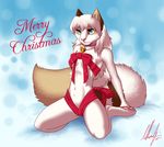  blue_eyes camel_toe cat christmas feline female gift_wrapped giftwrap holidays kneeling mammal nude peri peridotkitty piercing ribbons solo xmas 