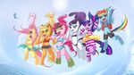  bikini blush clothed clothing covering cowboy_hat cutie_mark cutoffs denim_shorts equine eyewear female flippers floatation_device fluttershy_(mlp) friendship_is_magic goggles halter_top hat horn horse jinzhan jumping mammal my_little_pony one-piece_swimsuit pegasus pinkie_pie_(mlp) polka_dots pony rainbow_dash_(mlp) rarity_(mlp) shorts skimpy smile snorkel stripes swimming_trunks swimsuit tied_shirt tight_clothing topless twilight_sparkle_(mlp) unicorn vest water wide_hips wings 