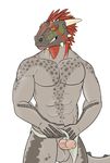  2012 abs anthro argonian balls biceps big_balls big_muscles big_penis body_markings circumcised cock_pointing_towards_viewer erection feather green_skin grey_skin hair horn linkin_monroe loincloth looking_at_viewer male markings muscles nude pecs penis pose presenting red_hair red_skin reptile scales scalie sheath skyrim solo spots standing tagg taggcrossroad the_elder_scrolls toned topless underwear vein video_games yellow_eyes 