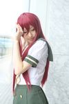  cosplay highres photo red_hair redhead sailor sailor_uniform saya saya_(cosplayer) school_uniform serafuku shakugan_no_shana shana 