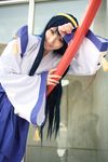  blue_hair cosplay hairband highres himemiya_chikane japanese_clothes kannazuki_no_miko miko photo robe robes saya saya_(cosplayer) 