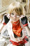  asian blonde_hair chocoball cosplay glasses gloves miss_spencer photo rumble_roses wink 