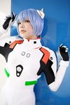  ayanami_rei blue_hair cosplay highres namada neon_genesis_evangelion photo plugsuit red_eyes 