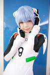  ayanami_rei blue_hair cosplay highres namada neon_genesis_evangelion photo plugsuit red_eyes 