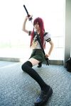  cosplay highres katana photo red_hair redhead sailor sailor_uniform saya saya_(cosplayer) school_uniform serafuku shakugan_no_shana shana sword thigh-highs thighhighs weapon 