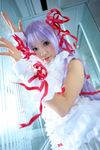  al_azif cosplay cuffs demonbane dress frills hair_ribbon hair_ribbons highres kipi-san photo purple_hair ribbon ribbons ruffles 