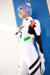  ayanami_rei blue_hair cosplay highres namada neon_genesis_evangelion photo plugsuit red_eyes 