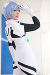  ayanami_rei blue_hair cosplay highres namada neon_genesis_evangelion photo plugsuit red_eyes 