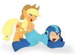  anal applejack applejack_(mlp) balls breasts crossover crying dickgirl equine forced friendship_is_magic hat horse intersex mammal mario4eva mega_man mega_man_(character) mega_man_(series) megaman.exe my_little_pony penis pony rape tears 