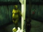  ball_gag balls breathplay chubby corwyn gag green_skin hanging male musclegut muscles noose orc pecs penis torture 