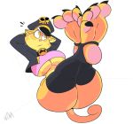  2018 anthro breasts cat clothed clothing feet feline female hat jacket lilly_(vimhomeless) mammal paws shirt under_boob vimhomeless 
