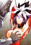  amane_kuzuryu beldr breasts devil_survivor grabbing kuzuryuu_amane large_breasts megami_ibunroku_devil_survivor megami_tensei purple_hair segami_daisuke 