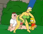  bart_simpson crossover family_guy marge_simpson peter_griffin the_simpsons 
