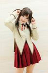  ahoge cosplay kipi-san photo school_rumble school_uniform serafuku tsukamoto_tenma twin_ahoge 
