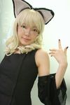  animal_ears blonde_hair cat_ears cosplay dress elfriede glasses namada photo tsukuyomi_moonphase 