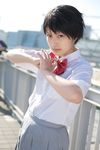  arisawa_tatsuki bleach cosplay haruki highres photo very_short_hair 