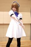  billhook boots cosplay hat highres higurashi_no_naku_koro_ni photo ryuuguu_rena sailor_hat saya saya_(cosplayer) thigh-highs thighhighs 