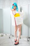  blue_hair cosplay dororon_enma-kun feet highres japanese_clothes kimono namada photo yukata yukiko_hime 