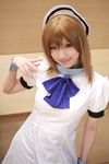  billhook boots cosplay hat highres higurashi_no_naku_koro_ni photo ryuuguu_rena sailor_hat saya saya_(cosplayer) thigh-highs thighhighs 