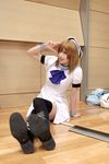  billhook boots cosplay hat highres higurashi_no_naku_koro_ni photo ryuuguu_rena sailor_hat saya saya_(cosplayer) thigh-highs thighhighs 