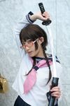  alternate_hairstyle bleach cosplay glasses highres kurosaki_shihomu photo yadoumaru_lisa yadoumaru_lisa_(cosplay) 