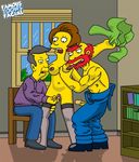  edna_krabappel famous-toons-facial groundskeeper_willie seymour_skinner the_simpsons 