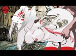  &#332;kami amaterasu animated anthro anthrofied breasts canine deity female from_behind human human_on_anthro interspecies loop male mammal markings okami penetration sex straight unknown_artist video_games wolf 