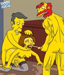  edna_krabappel famous-toons-facial groundskeeper_willie seymour_skinner the_simpsons 