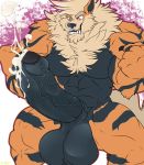  anthro arcanine balls big_balls big_penis cum cumshot ejaculation erection hands-free huge_balls huge_penis humanoid_penis male muscular muscular_male nintendo nude orgasm penis pok&eacute;mon pok&eacute;mon_(species) smile solo uncut vein veiny_penis video_games weskers 