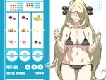  1girl banana blonde_hair cynthia food fruit hair_over_one_eye heart jaga_note poke_ball pokemon shirona_(pokemon) slot_machine 