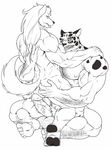  abs anal anal_fingering anthro balls biceps big_balls big_muscles big_penis canine cum erection fangs feline fingering fur gay guin guin_saga hairy hand_on_butt haz hazardbarzard human hybrid leopard male mammal muscles nipples nude penis pubes unknown_artist wolf 