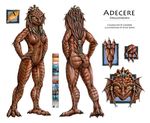  adecere amber_eyes anthro breasts brown_scales dragonborn dungeons_&amp;_dragons dungeons_and_dragons female nude plain_background pussy reptile scales scalie solo white_background 